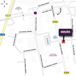 plan d'accès 4MURS Chambray Les Tours - Chambray-lès-Tours