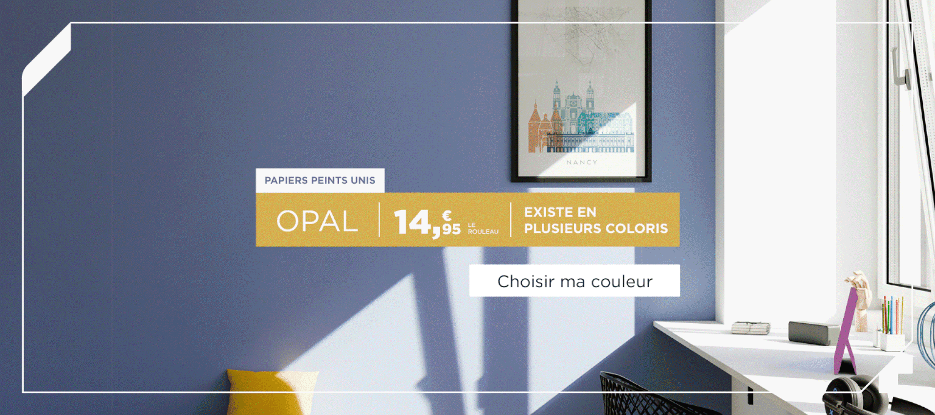 4MURS Papiers peints unis couleurs gamme OPAL