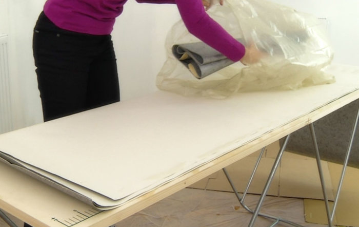 détrempage dans un sac plastique