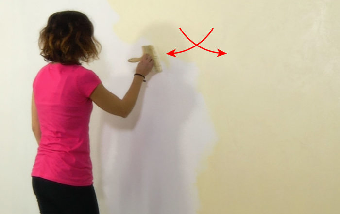 appliquer la peinture sablée