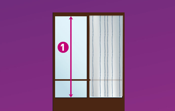 mesurer la hauteur de la vitre