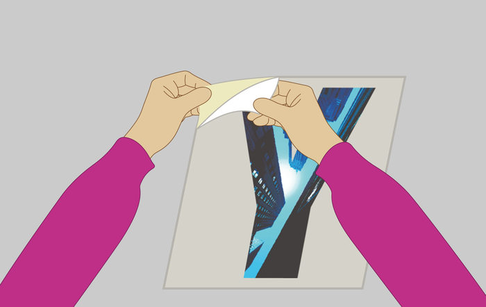 détacher le sticker