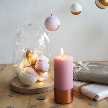 Des boules de Noël graphiques et tendance