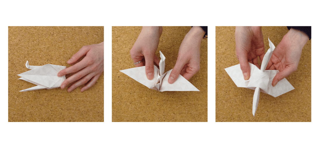 Finalisation de la grue en origami