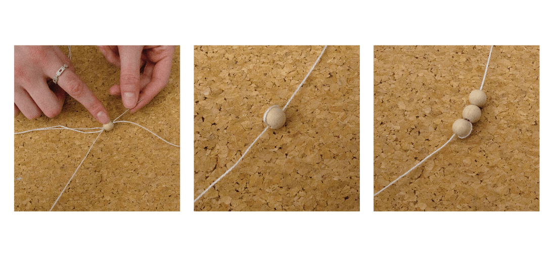 Création de la guirlande : comment insérer les perles