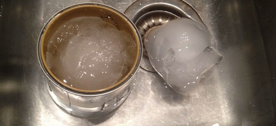 faire fondre la glace dans les pots de peinture