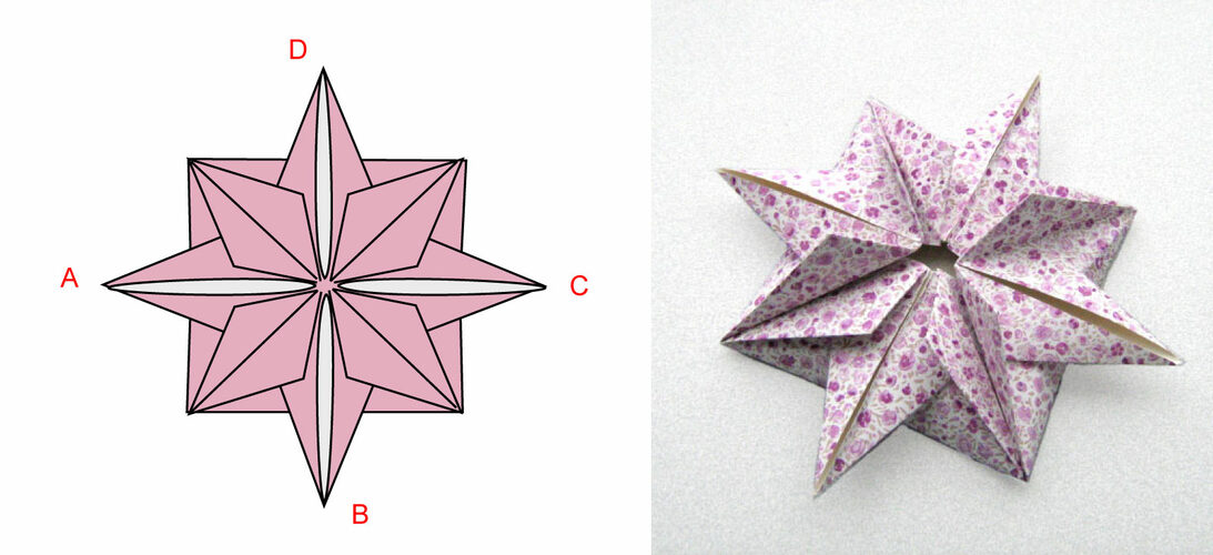 étoile en origami