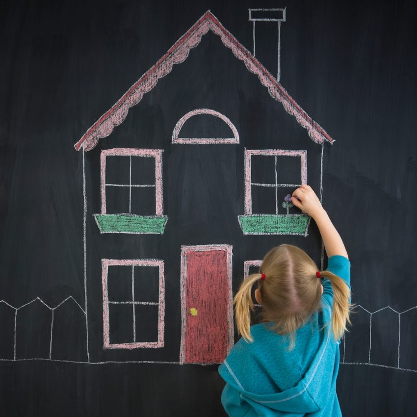 dessin d'enfant à la craie