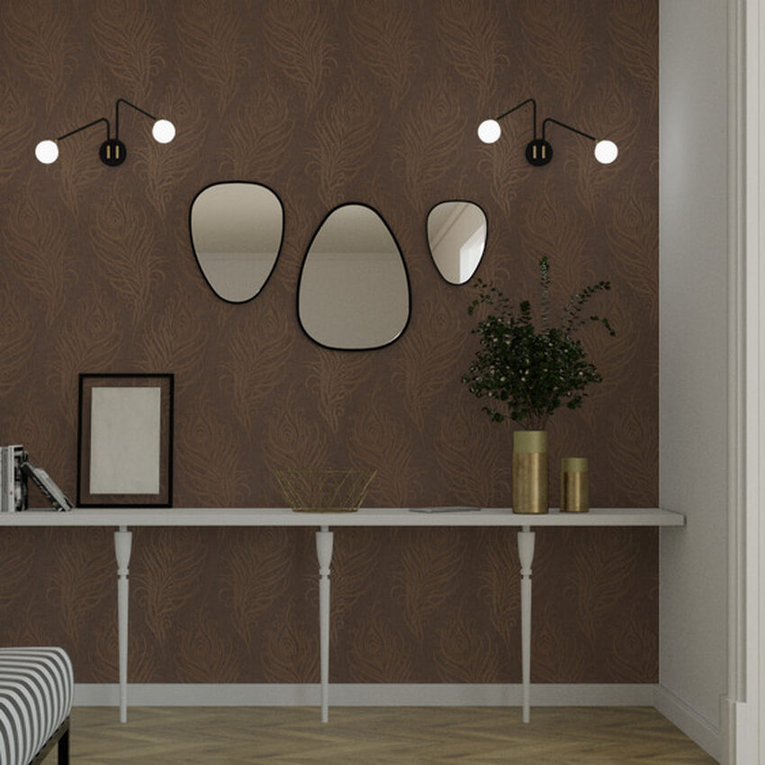 chambre mur chocolat