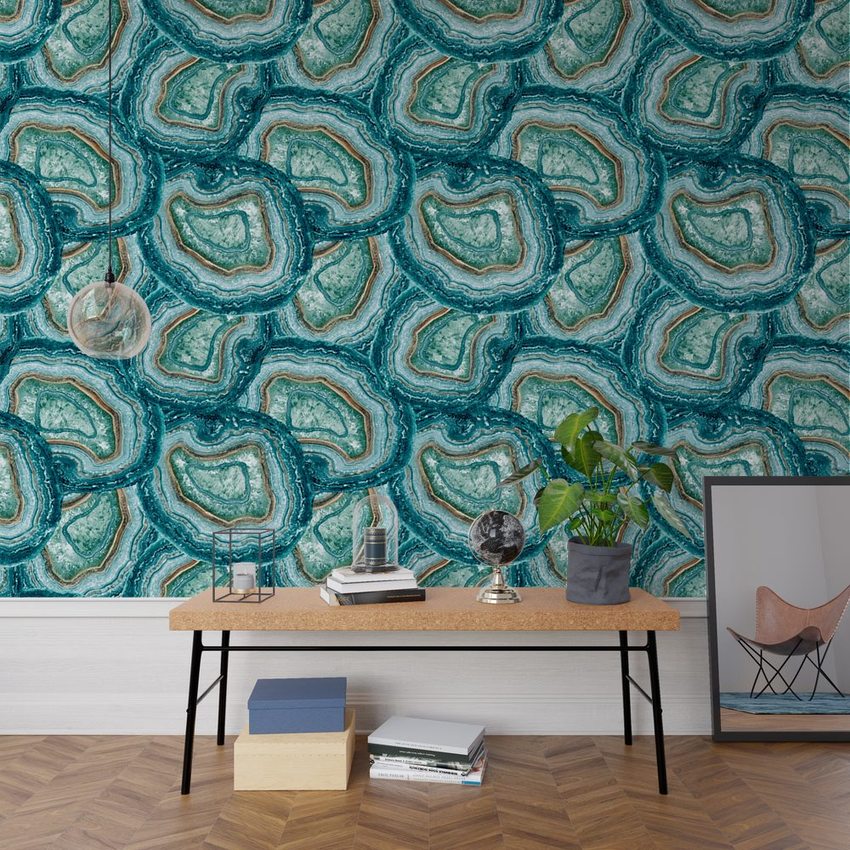 tendance papier peint 2019 : le bleu