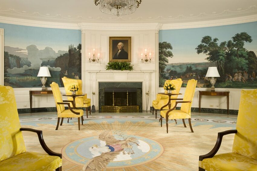 Salle de réception des diplomates à la Maison Blanche