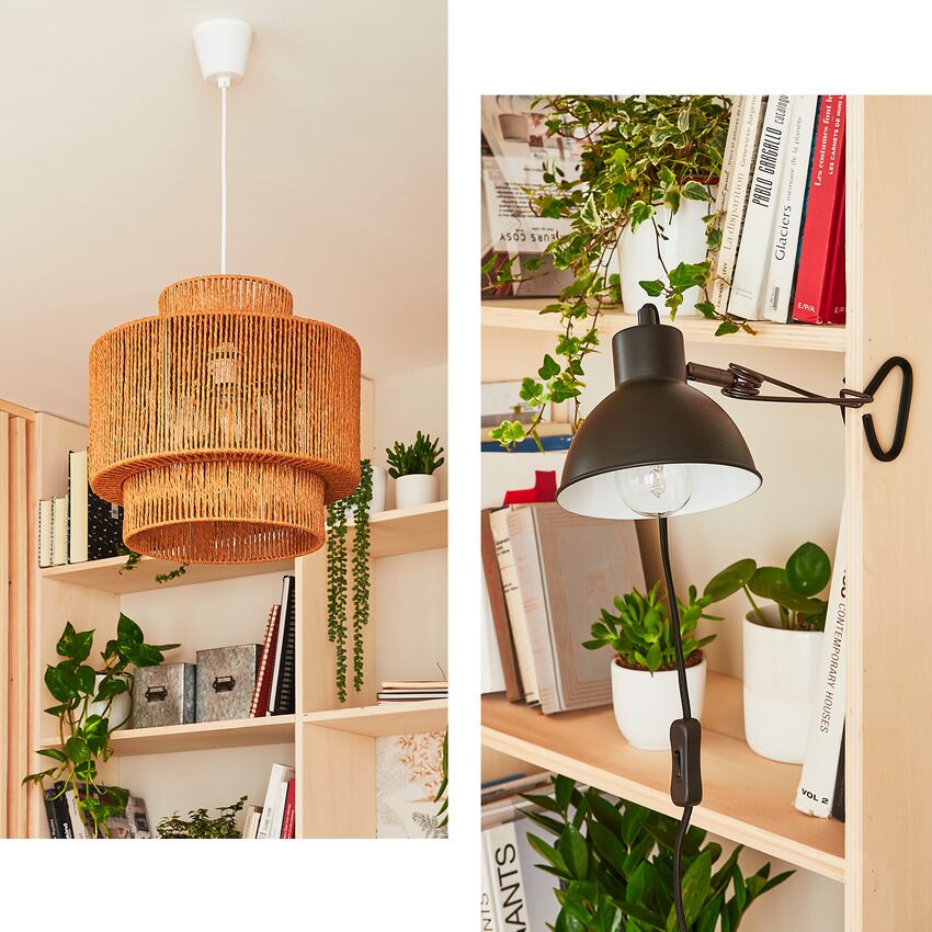 Suspension MILA et lampe MOYS