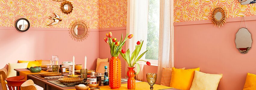 Salle à manger style Cottagecore tendance mix and match