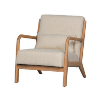 Fauteuil beige tissu bouclette Mark 4MURS