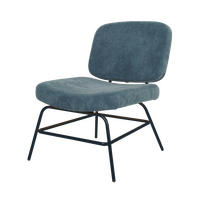 Fauteuil velours bleu Basile 4MURS