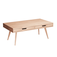 Table basse scandinave bois clair avec tiroirs 4MURS