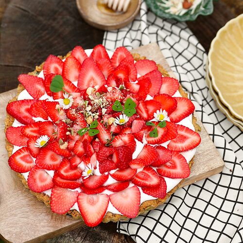 Recette : Tarte granola et fraises de @maiacha