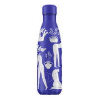 Bouteille thermos Chilly's bleu décor grec