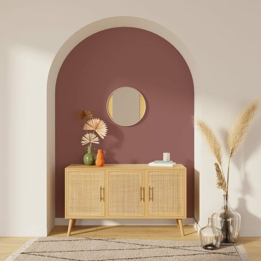 Peinture Circouleur bois de rose niche buffet