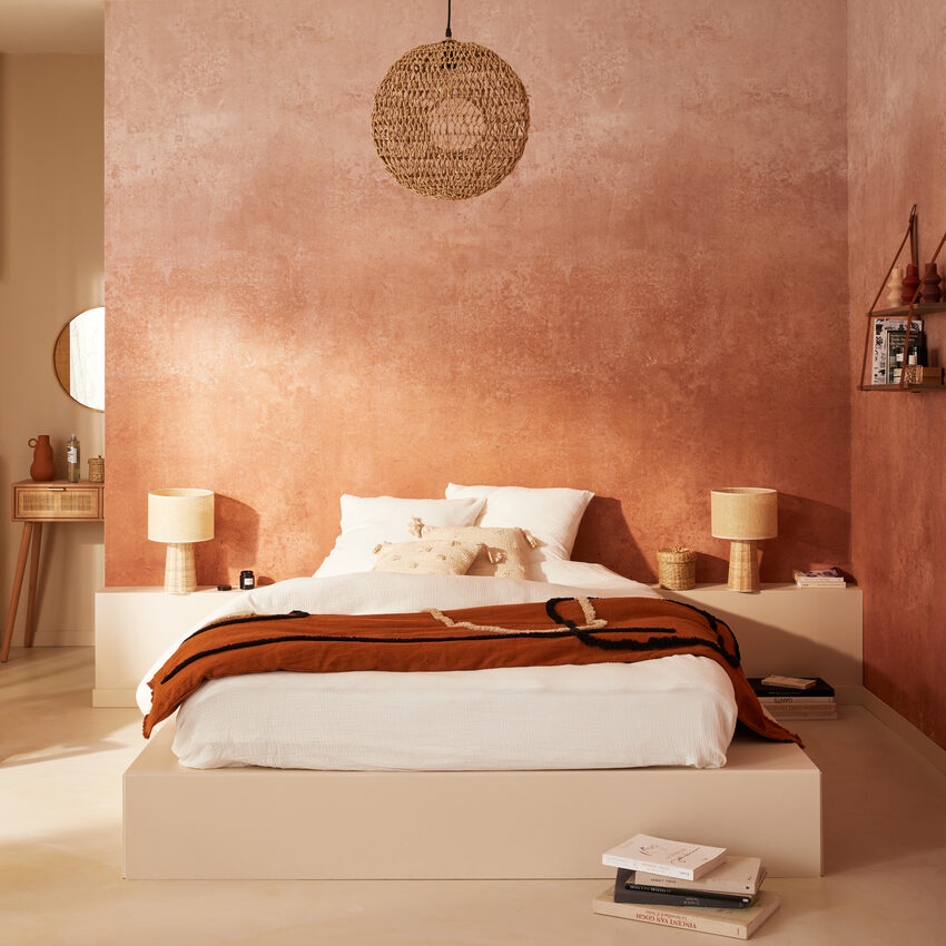 Chambre ambiance terracotta