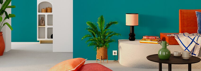 Ambiance chalet papier peint imitation bois salon