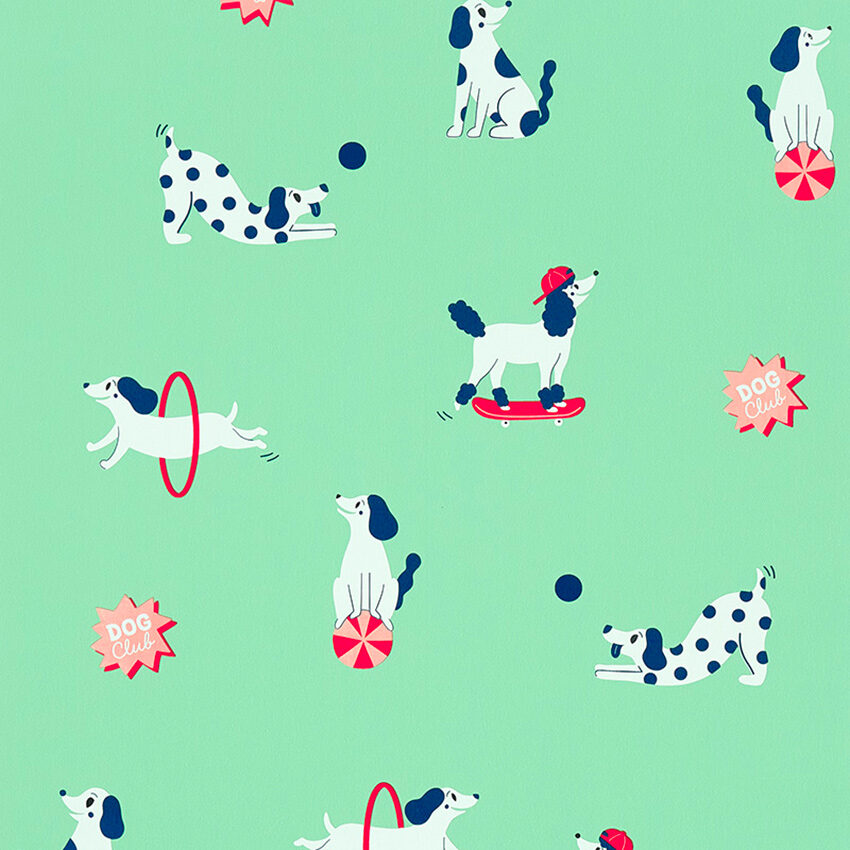 Motif papier peint chiens 4MURS Chacha