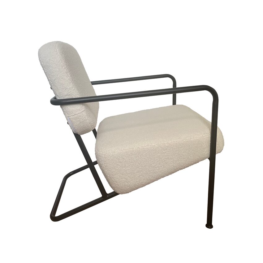 Fauteuil tissu bouclette Sven