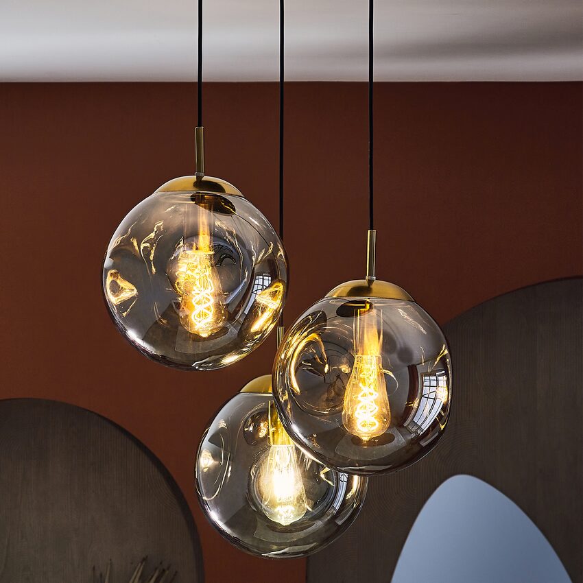 Suspension chic trois globes