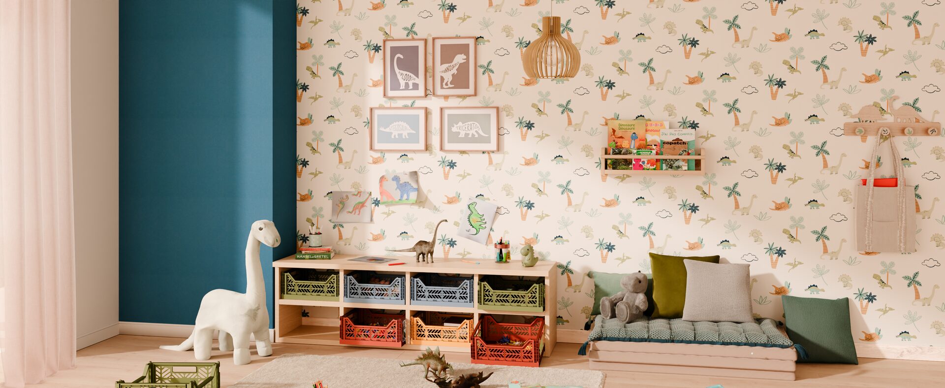 chambre enfant déco dinosaures