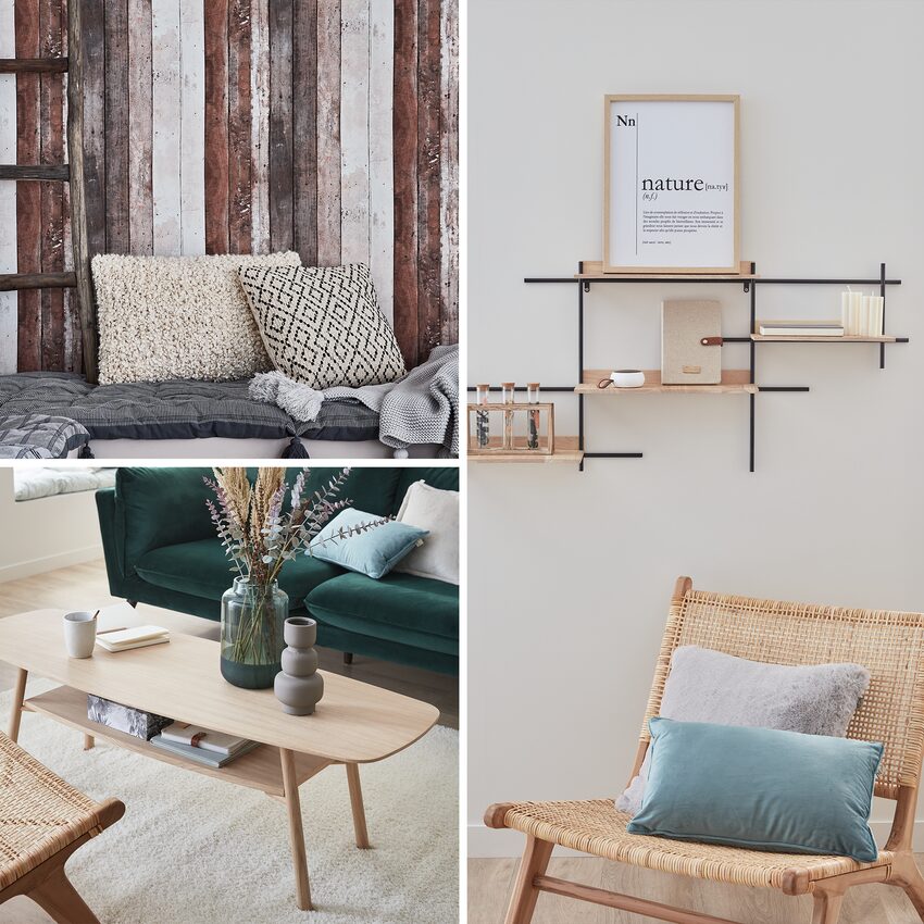 Déco scandinave couleurs pastels bois clair