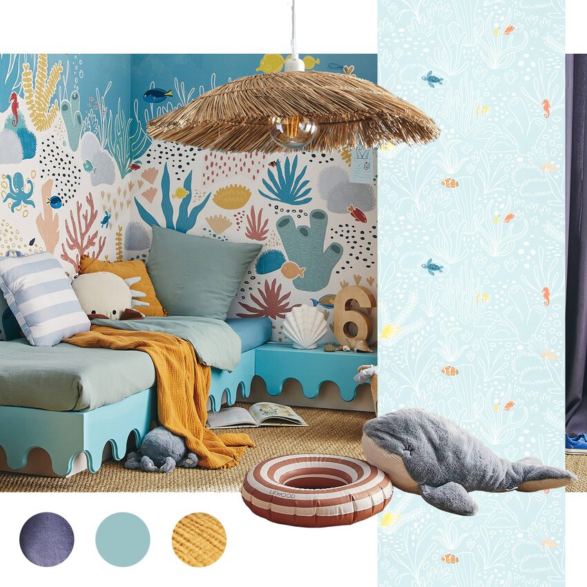 inspirations déco chambre bébé thème océan