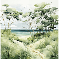 Décor panoramique raccordable paysage bord de mer