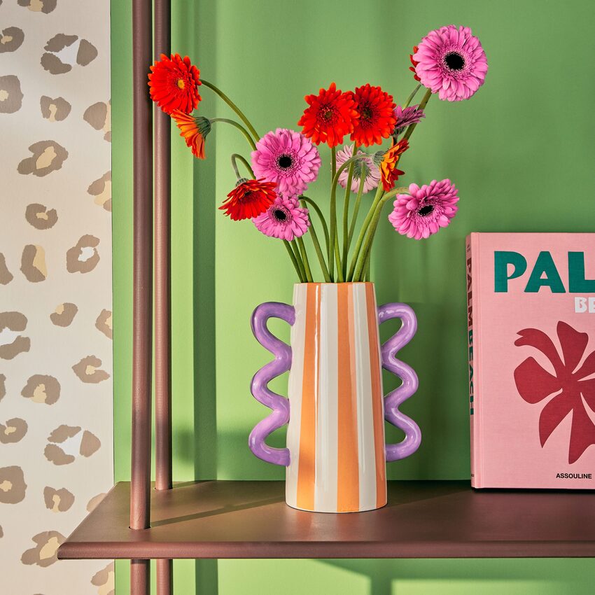 Vase fantaisie rayures coloré 4murs