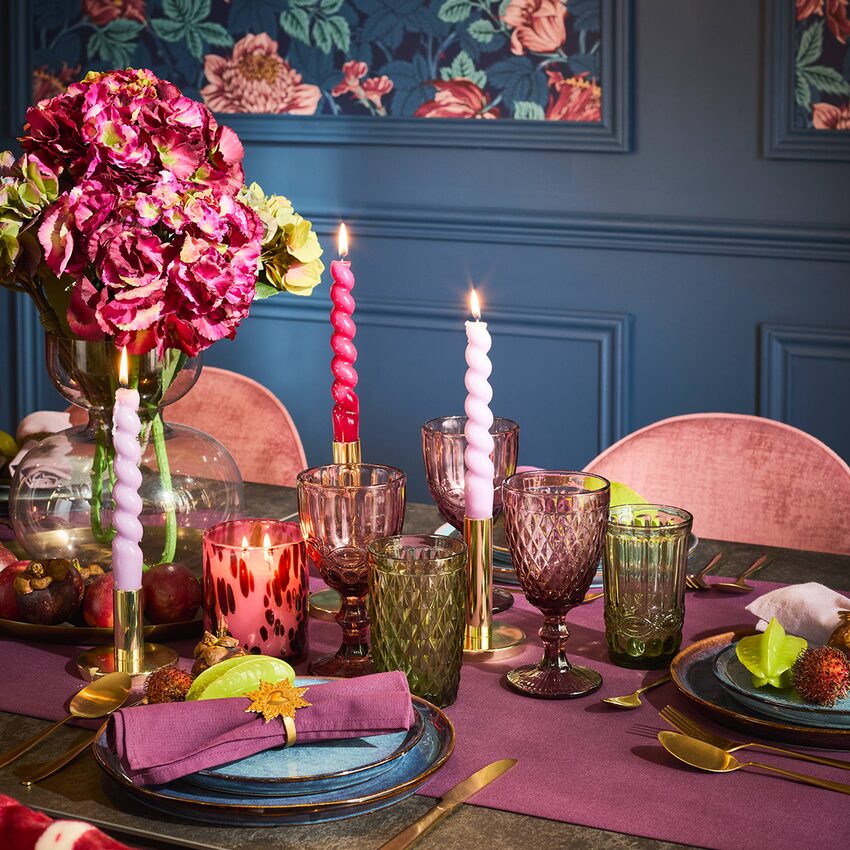 Déco table de Noel style boudoir