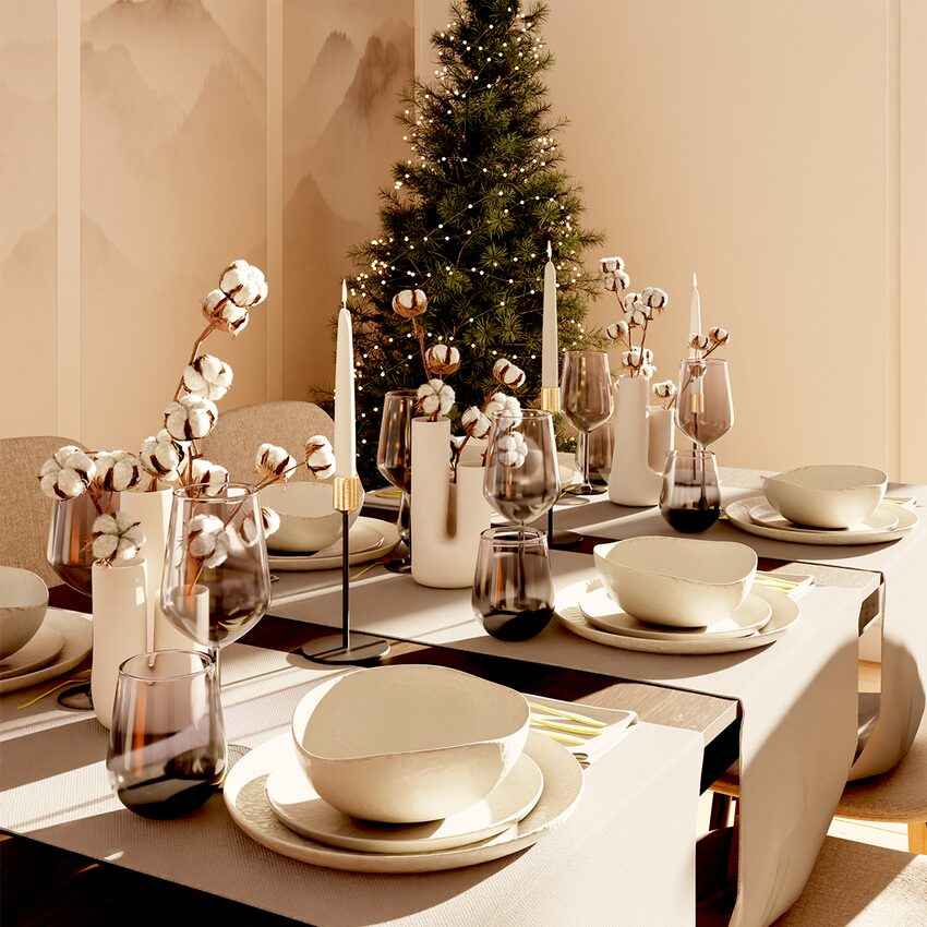 Déco table de fête style scandinave