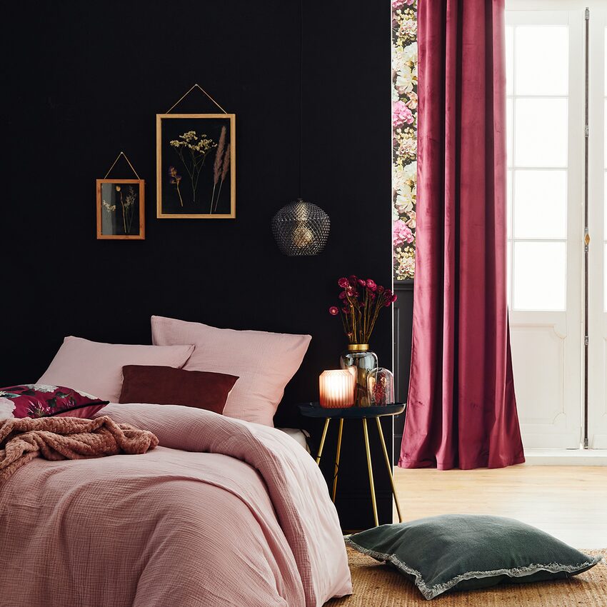 déco chambre rose style boudoir