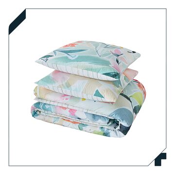 parure de lit fleurs aquarelle 4MURS