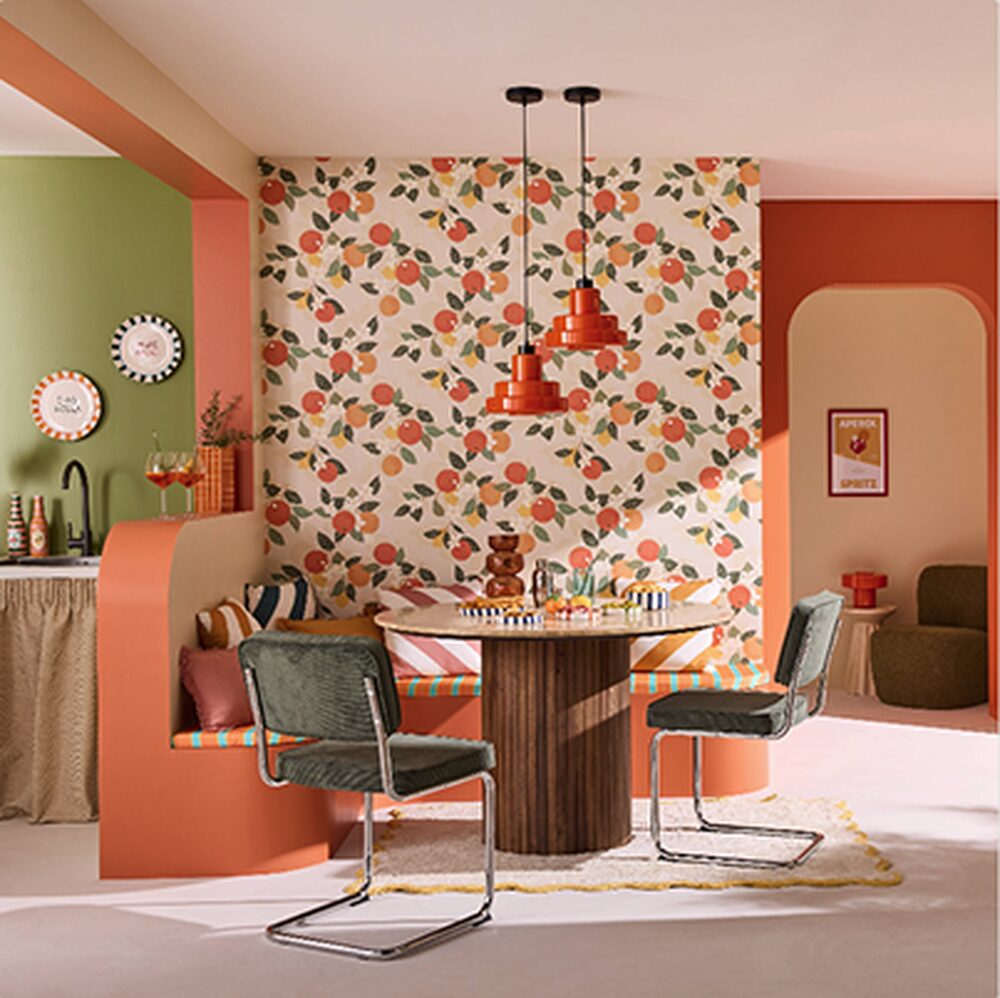 déco agrumes salle à manger vintage