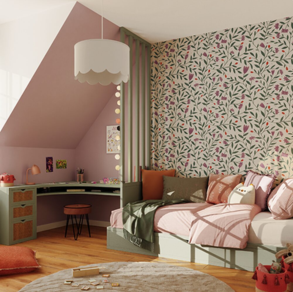 déco chambre enfant fleurs