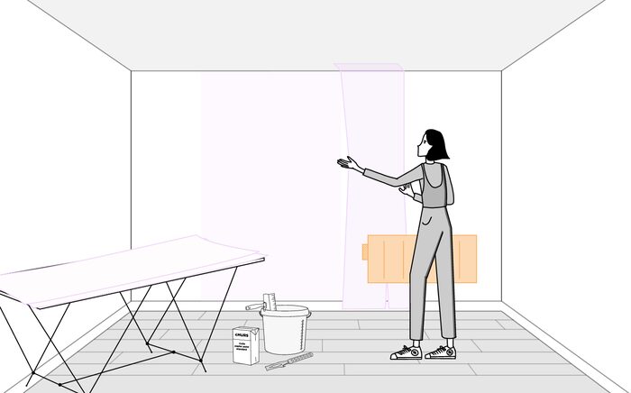 pose papier peint derrière radiateur