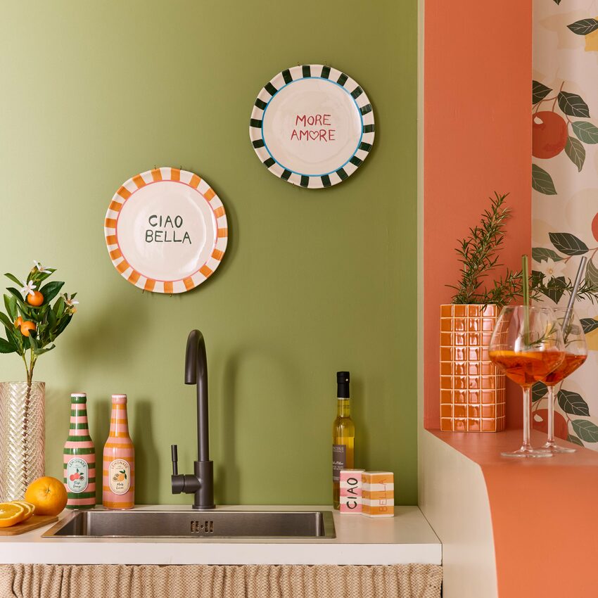 Cuisine couleur olive déco italienne