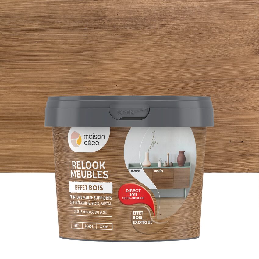 Peinture Relook Meubles bois exotique