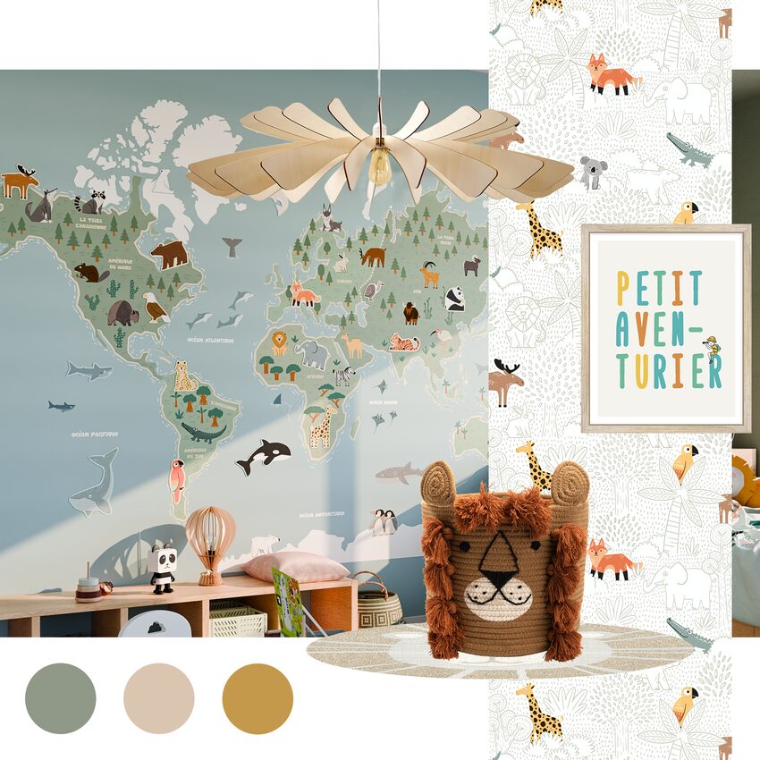 chambre enfant jungle