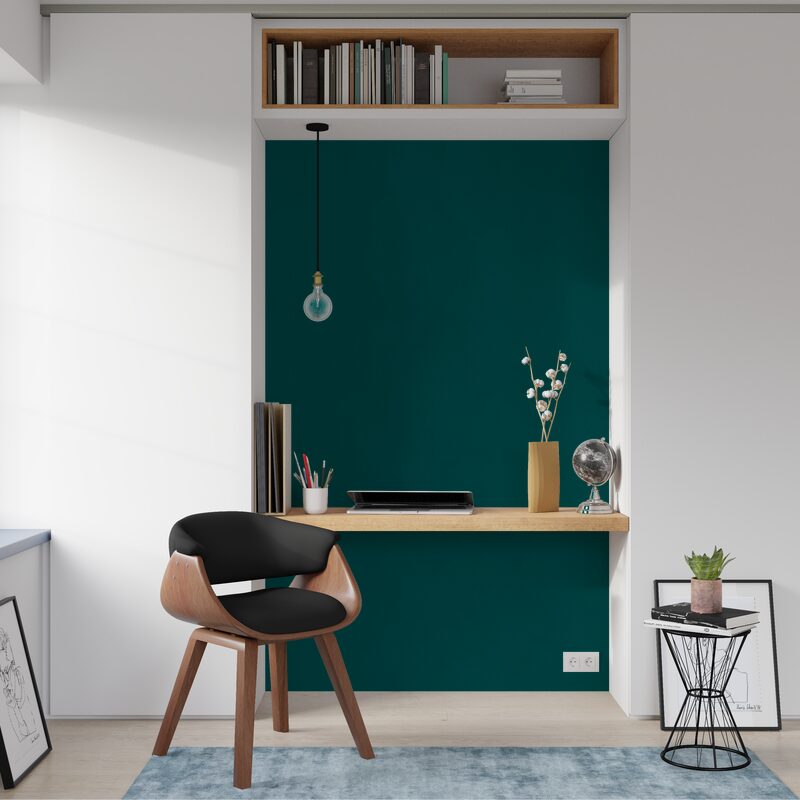 Papier peint intissé OPAL coloris vert émeraude