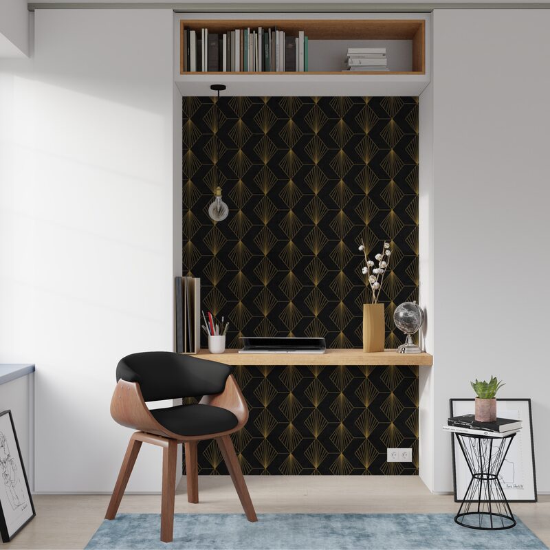 Papier peint intissé GATSBY coloris noir