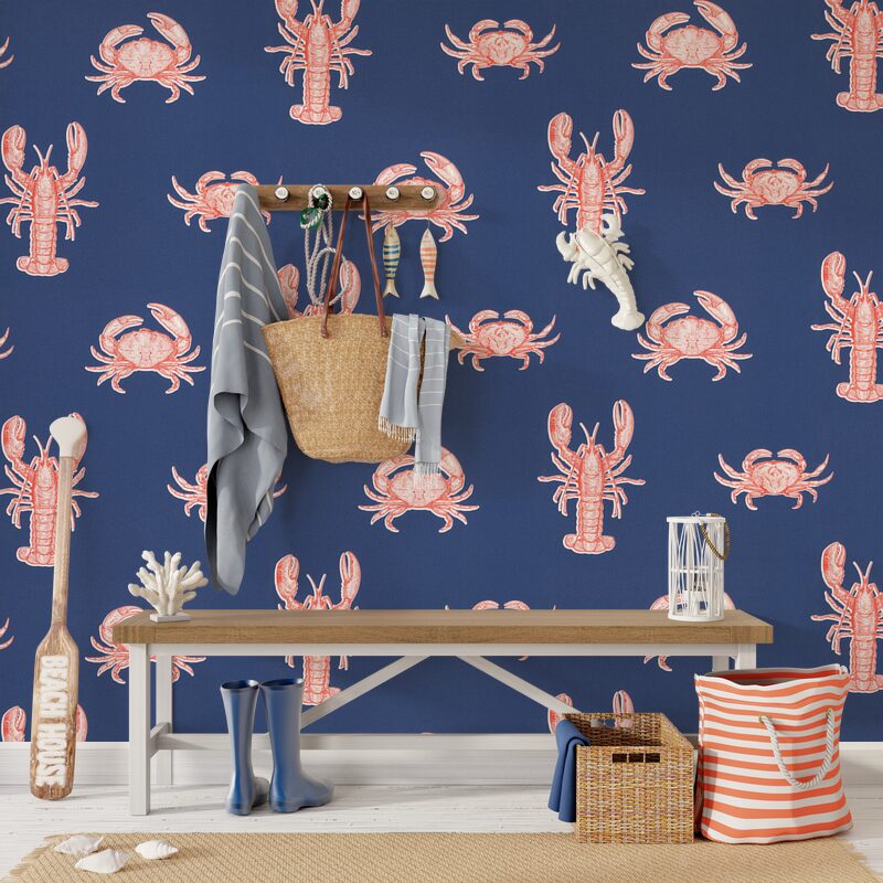 Papier peint intissé PINCH ME coloris bleu drapeau