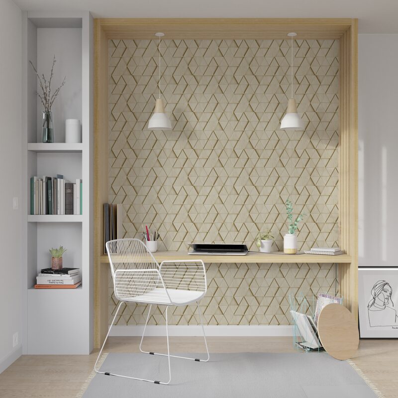 Papier peint intissé MITSUKI coloris sable beige