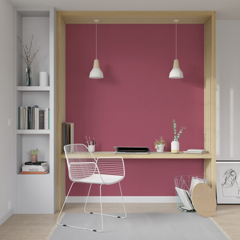 Papier peint intissé OPAL coloris rosewood