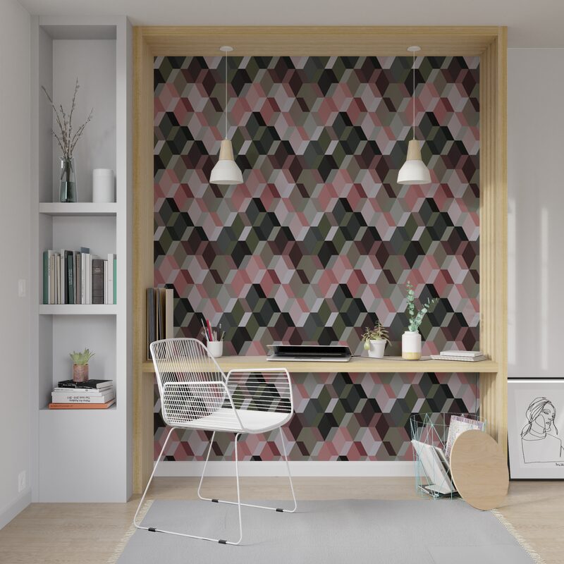 Papier peint intissé STELVIO coloris multicolore