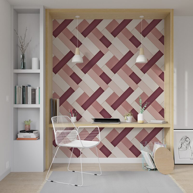 Papier peint intissé OLIVIA coloris rose anémone
